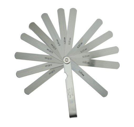 Mitutoyo 184-305S | Thickness or Feeler Gauge | Series 184 | Number of Leaves 13 | Blade Length 100 mm | Range 0.05 to 1 mm - generaltechuae