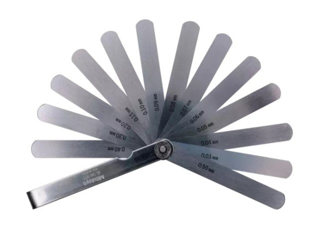 Mitutoyo 184-307S | Thickness or Feeler Gauge | Series 184 | Number of Leaves 13 | Blade Length 100 mm | Range 0.03 to 0.5 mm - generaltechuae