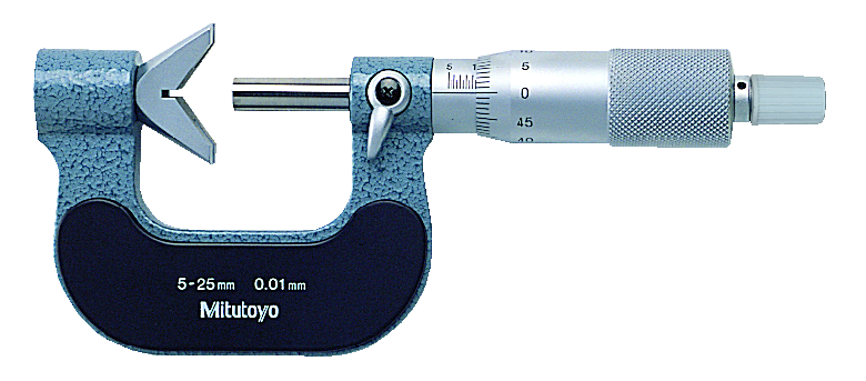 Mitutoyo 114-103 3 Flute V-Anvil Micrometer 25-40mm - generaltechuae
