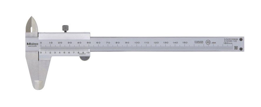 Mitutoyo 530-122 | Vernier Caliper | Series 530 | Graduation 0.02mm | Accuracy ±0.03mm | Range 0 to 150mm - generaltechuae