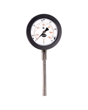 Brannan 93/400/1 | Marine Exhaust Gas Thermometer | 100 mm dial, +50 to +650 °C/°F, 150 mm stem - generaltechuae