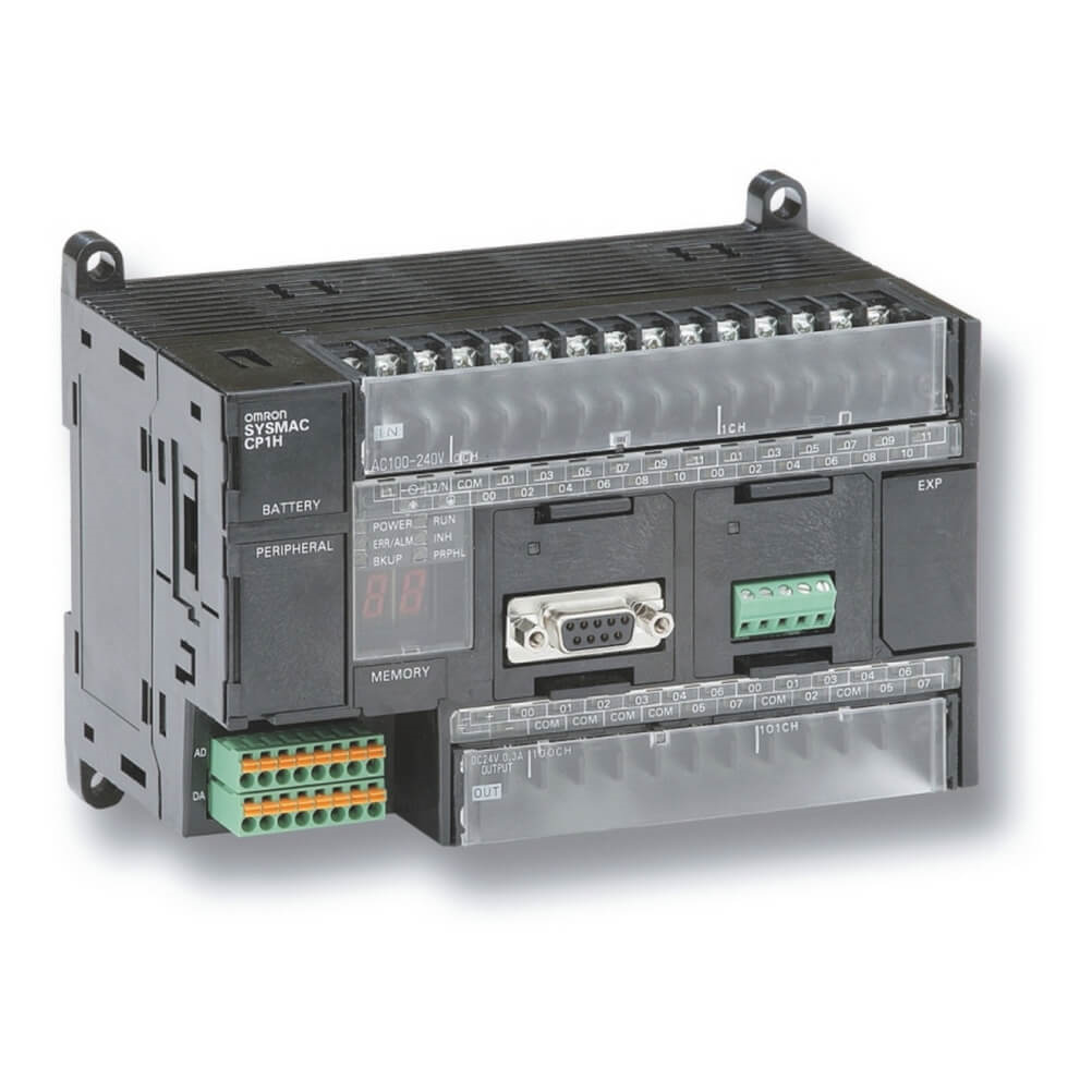 Omron CP1H-X40DT-D, CP1H Series PLC CPU for Use with SYSMAC CP1H Series, Transistor Output, 24 (DC)-Input, DC Input