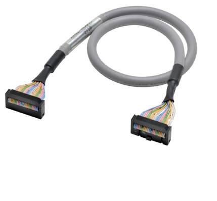 OMRON XW2Z-RY100C | I/O connection cable, with shield connection, MIL20 to fork terminals, 1 m