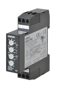 OMRON K8DS-PM1 | Monitoring relay 17.5mm wide, over/under voltage, phase sequence and loss, 3-phase 3-wire, 200 to 240 VAC, one SPDT - generaltechuae