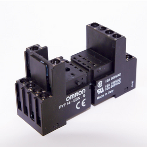 Omron PYF14-ESN-B, MY4 14 Pin 250V ac DIN Rail Relay Socket, for use with MY2, MY4