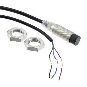 Omron E2B-M12KN08-WP-B2 2M, Inductive Threaded Barrel Proximity Sensor, M12, 8 mm Detection, PNP NC, 12 → 24 V dc