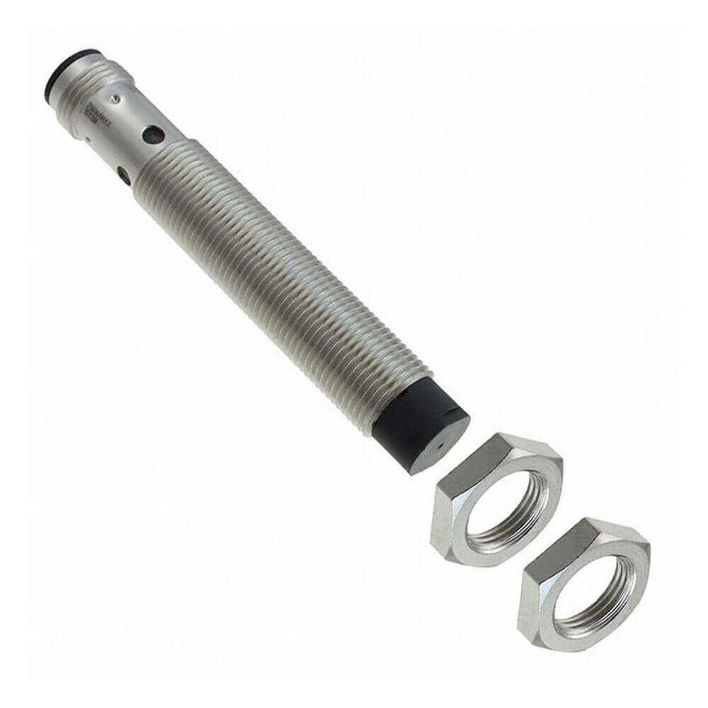 Omron E2B-M12LN08-M1-B2, Inductive Threaded Barrel Proximity Sensor, M12, 8 mm Detection, PNP NC, 12 → 24 V dc