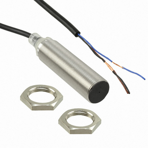 Omron E2B-M18LS08-WP-B1 2M, Inductive Threaded Barrel Proximity Sensor, M18, 8 mm Detection, PNP NO, 12 → 24 V dc