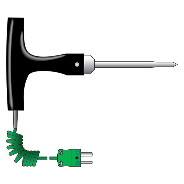 ETI 333-126 | Short T-Shaped Penetration Probe | 100 mm, Coiled Lead, Type K - generaltechuae