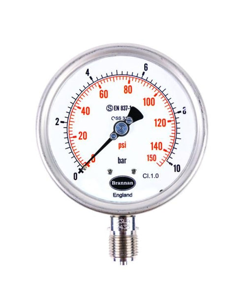 Brannan PG045 | Safety Pattern Stainless Steel Pressure Gauge | S3, IP67, 1% Class - generaltechuae