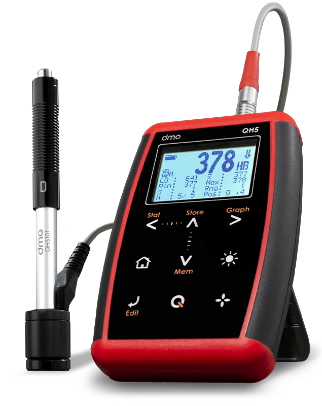 DMQ QH5 M | Portable Leeb Hardness Tester | All impact devices: D, DC, DL, C, G, E - generaltechuae