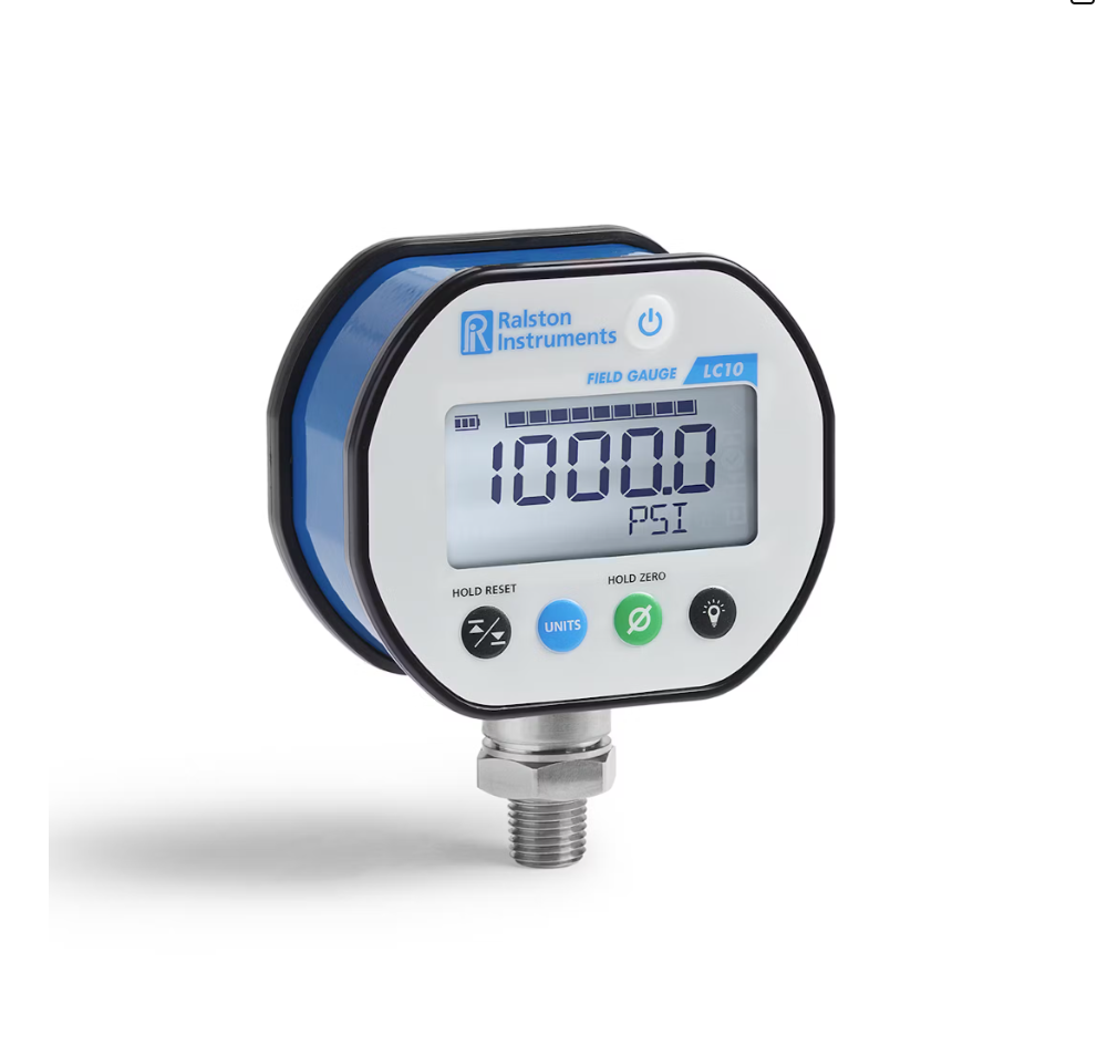 Ralston LC10-VN2M | Digital  Pressure Gauge | -15 to 500 psi / -100 kPa to 3.5 MPa | 1/4" Male NPT bottom connection - generaltechuae