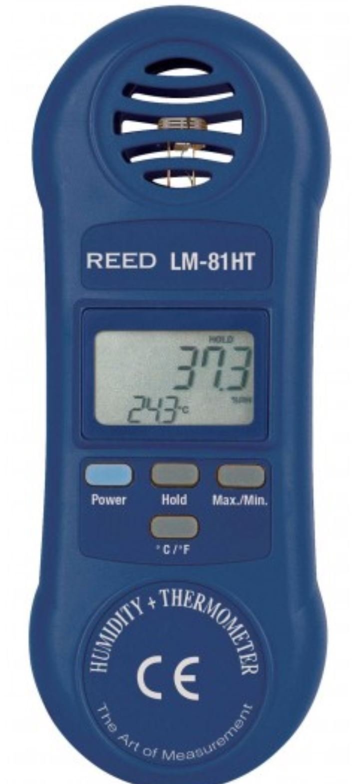 REED LM-81HT Thermo-Hygrometer, 32 to 122°F (0 to 50°C), 10-95% RH