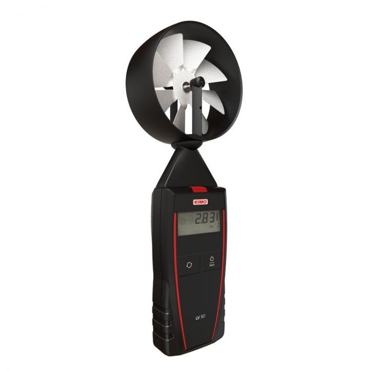 Vane thermo-anemometer, air velocity 0.3 to 35 m/s and temperature -20 to +80°C - generaltechuae