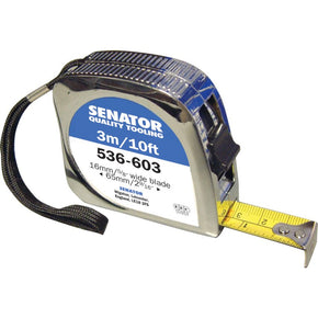 SENATOR 3m/10ft LACQUER COATING CHROME CASED LOCKING TAPE - generaltechuae