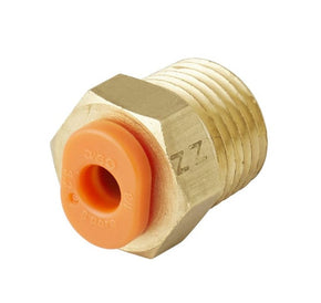 SMC KQ2H08-01AS | Straight Fitting | Threaded-to-Tube | Series KQ2 | Connection R 1/8 Male | Tube Size 8mm