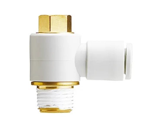 SMC KQ2V08-02AS | Elbow Fitting | Series KQ2 | Connection R 1/4 Male | Tube Size 8mm - generaltechuae