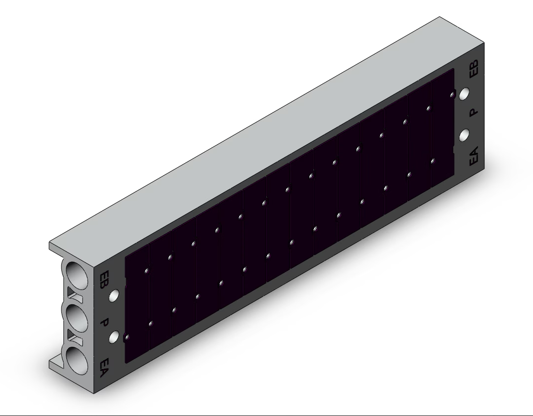 SMC Corporation  SS5JY-20-14 | 14 Station Manifold Block for Solenoid Valve - generaltechuae