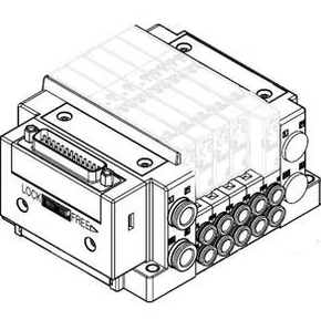 SMC Corporation SS5Y3-10F1-07B-C6A-NA | 7 Station Manifold Block