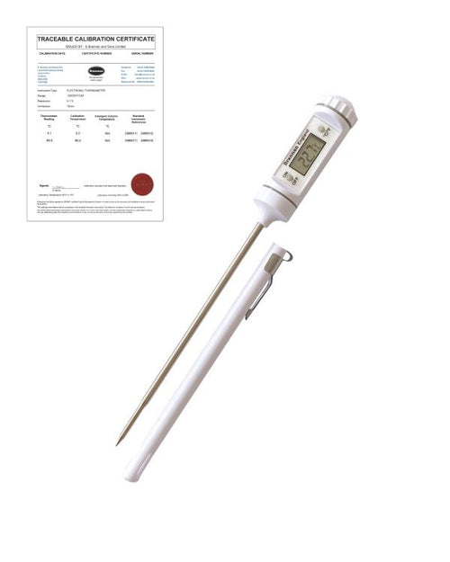 Brannan TC-015 | THERMcert Pre-Calibrated Vertical Barrel Test Thermometer | Points 0 & 90 °C - generaltechuae