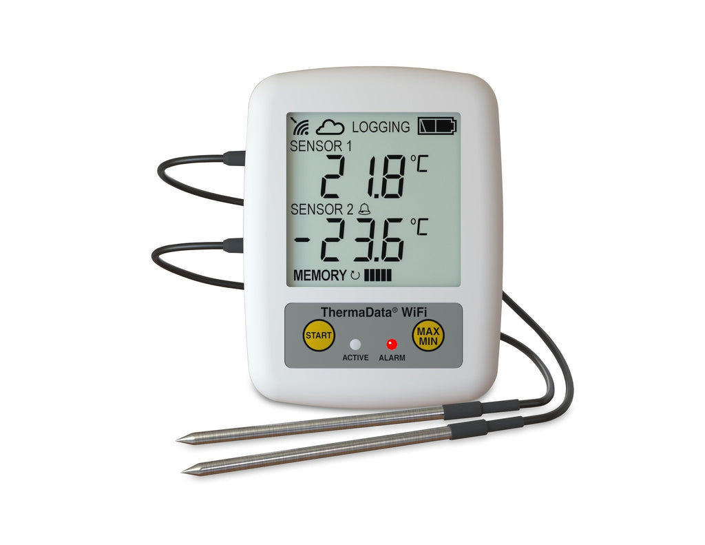 ETI 298-111 | ThermaData WiFi TD2F Logger | 2 Thermistor Probes, -40 to 125 °C - generaltechuae