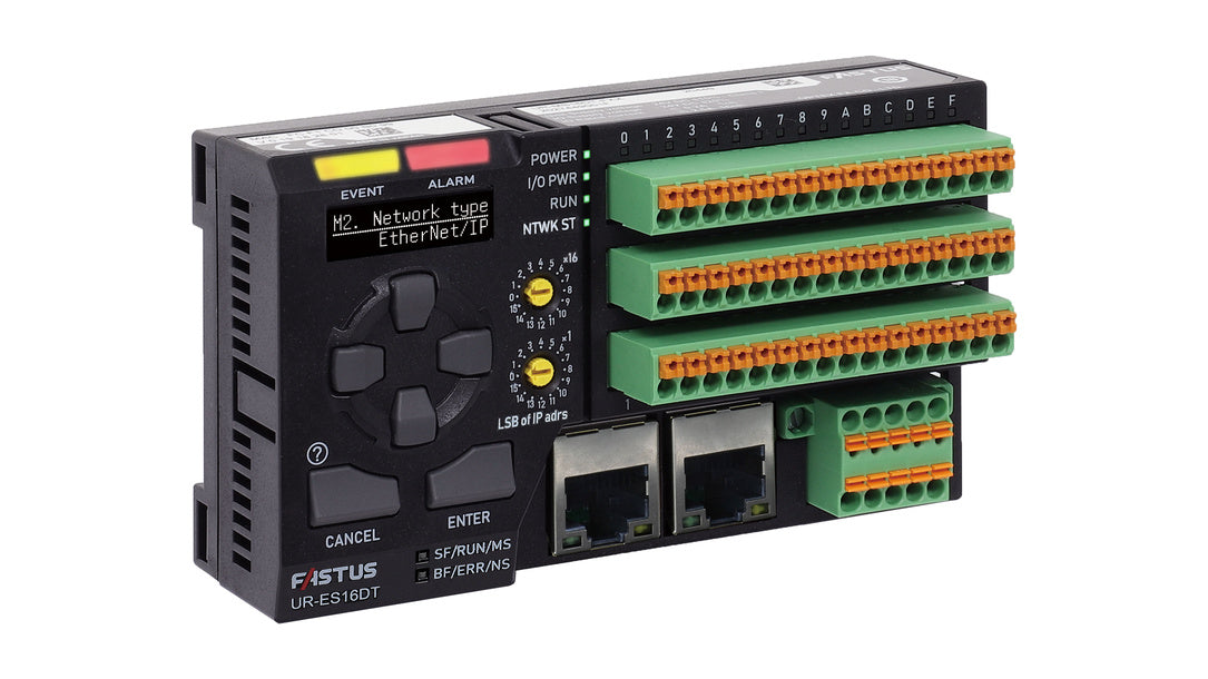 OPTEX FA UR-ES16DT | IO-Link Master | 16 Channels, Spring Clamp, EtherNet/IP, EtherCAT, Modbus TCP
