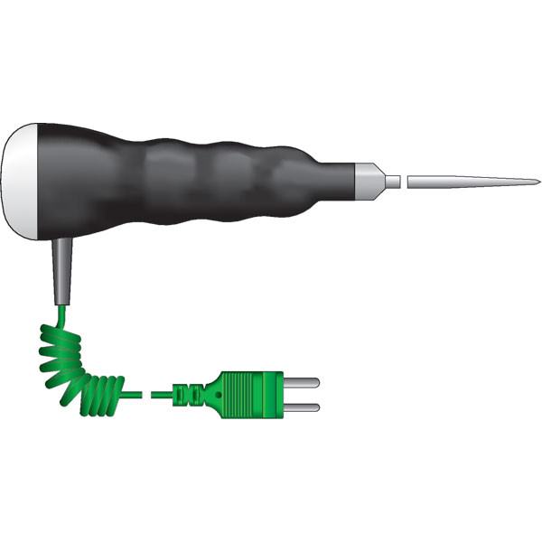 ETI 343-166 | Waterproof Thermocouple Penetration Probe | White, coiled lead, Type K - generaltechuae