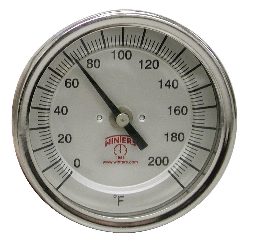Winters TBM42060B8C | Bi-Metal Thermometer |  1/2” NPT standard |  0°F to 250°F & -20°C to 120°C - generaltechuae
