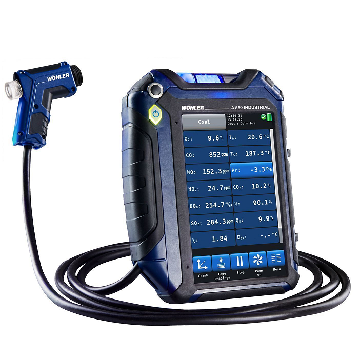 Wohler A 550 INDUSTRIAL | Flue Gas Analyzer | with O2 / CO High (100,000ppm)