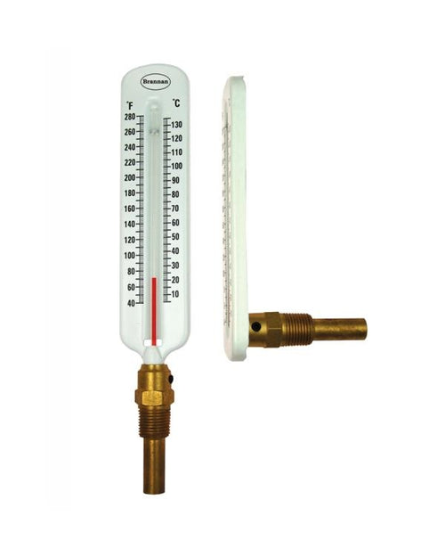 Brannan 200/002/0 | Steel Cased Hot & Chilled Water Thermometer | +5 to +135 °C/°F, back connection (90° angle) - generaltechuae (2)