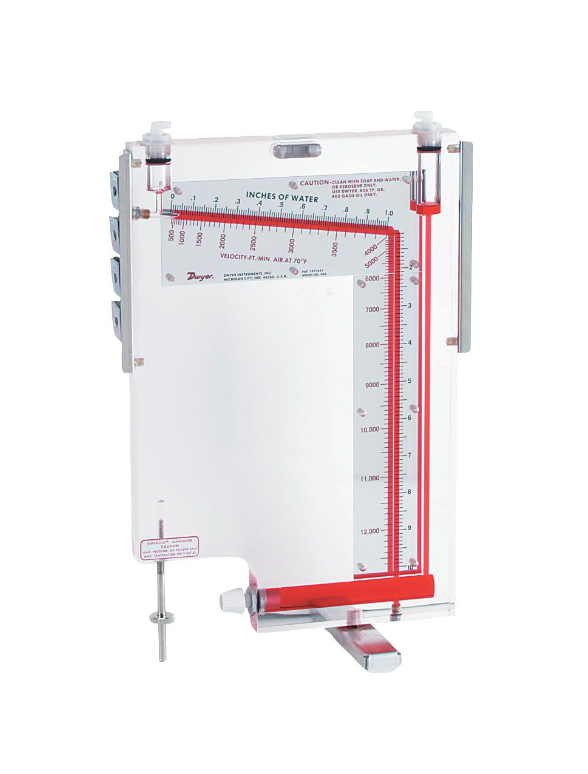 Dwyer Instruments 400-10-KIT | Air velocity meter | 0-10" w.c. | 400-12600 FPM velocity | 18" Pitot  ...