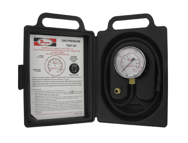 Dwyer Instruments LPTK-01 | Low pressure gas test kit | 0-15" w.c. & 0-8.6 oz/in²