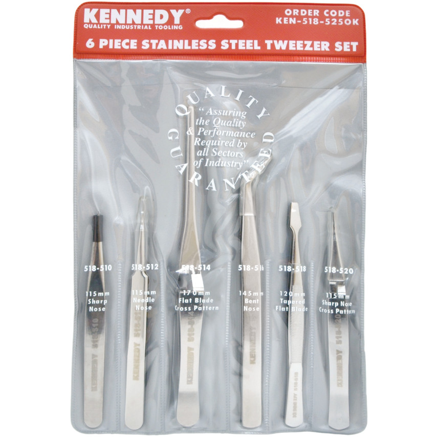 Kennedy PRECISION TWEEZERS SET OF 6